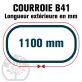 Courroie TrapézoÏdale B41 Néoprène. 17mm x 1100mm