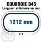 Courroie TrapézoÏdale B45 Néoprène. 17mm x 1212mm
