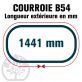 Courroie TrapézoÏdale B54 Néoprène. 17mm x 1441mm