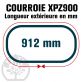 Courroie Trapézoïdale Crantée XPZ900. 9,7mm x 912mm ext.