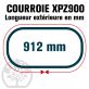 Courroie Trapézoïdale Crantée XPZ900. 9,7mm x 912mm ext.