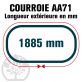 Courroie Héxagonale AA71 (6 côtés) 13mm x 1885mm