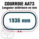 Courroie Héxagonale AA73 (6 côtés) 13mm x 1936mm