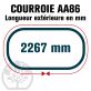 Courroie Héxagonale AA86 (6 côtés) 13mm x 2267mm