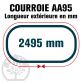 Courroie Héxagonale AA95 (6 côtés) 13mm x 2495mm
