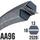 Courroie Héxagonale AA96 (6 côtés) 13mm x 2520mm