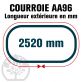 Courroie Héxagonale AA96 (6 côtés) 13mm x 2520mm