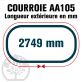 Courroie Héxagonale AA105 (6 côtés) 13mm x 2749mm