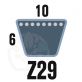 Courroie Trapézoïdale Z29 Néoprène. 10mm x 774mm ext.