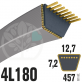 Courroie Trapézoïdale 4L180 Renforcée Kevlar. 12.7mm x 457mm