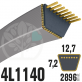 Courroie Trapézoïdale 4L1140 Renforcée Kevlar. 12.7mm x 2896mm