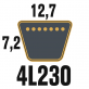 Courroie Trapézoïdale 4L230 Renforcée Kevlar. 12.7mm x 584mm