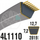 Courroie Trapézoïdale 4L1110 Renforcée Kevlar. 12.7mm x 2819mm
