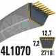 Courroie Trapézoïdale 4L1070 Renforcée Kevlar. 12.7mm x 2718mm