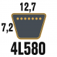 Courroie Trapézoïdale 4L580 Renforcée Kevlar. 12.7mm x 1473mm