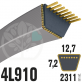Courroie Trapézoïdale 4L910 Renforcée Kevlar. 12.7mm x 2311mm