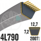 Courroie Trapézoïdale 4L790 Renforcée Kevlar. 12.7mm x 2007mm