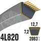 Courroie Trapézoïdale 4L820 Renforcée Kevlar. 12.7mm x 2083mm