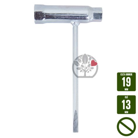 Cl&eacute; pour bougie 19 et 13. Embout tournevis