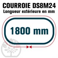 Courroie Double Denture 1800-DS8M24 (225dents) 1800mmx24mm